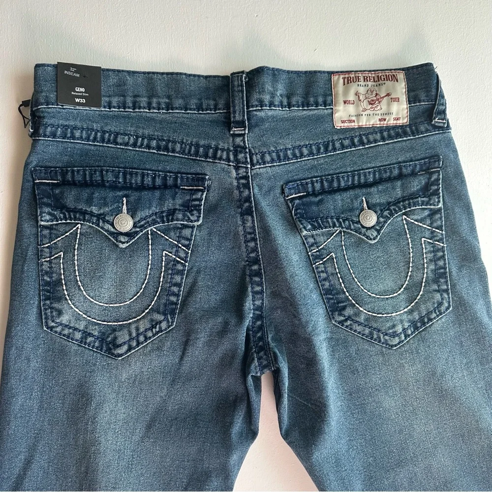 True Religion‎ Geno Relaxed Slim Flap Pockets Mens Size 33 NWT